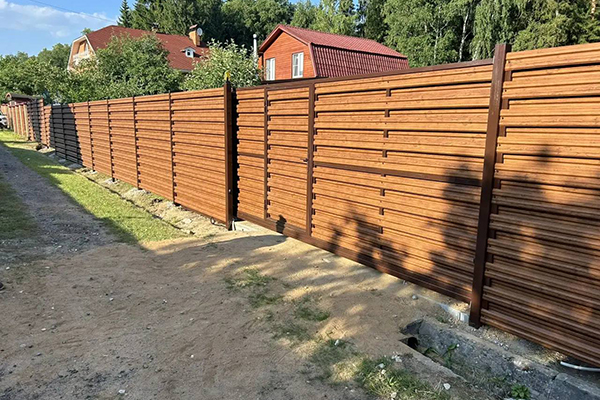 Откатные ворота и калитка